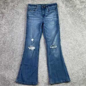 Abercrombie & Fitch Jeans Women's 4 Blue Flare Mid-Rise Dark Denim Vintage